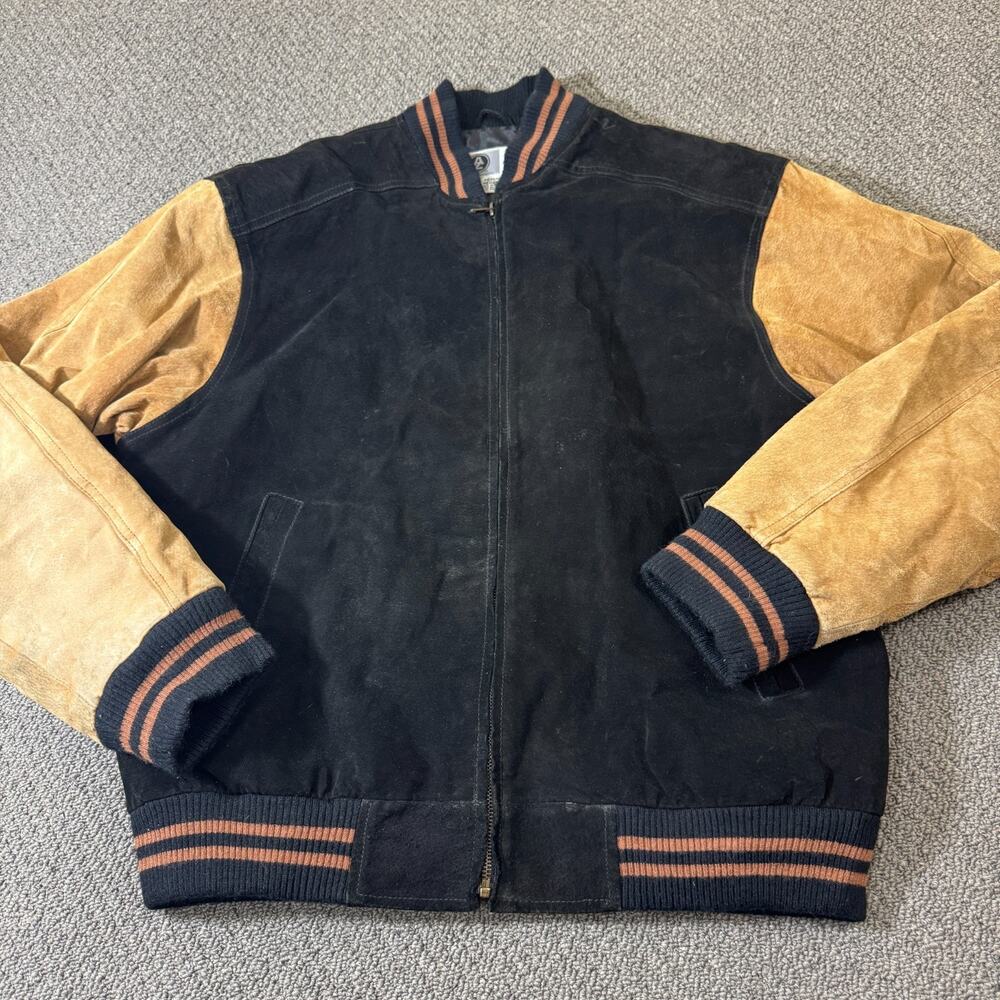 Vintage Suede Leather Arizona Jean Company Jacket Bomber Size Medium M